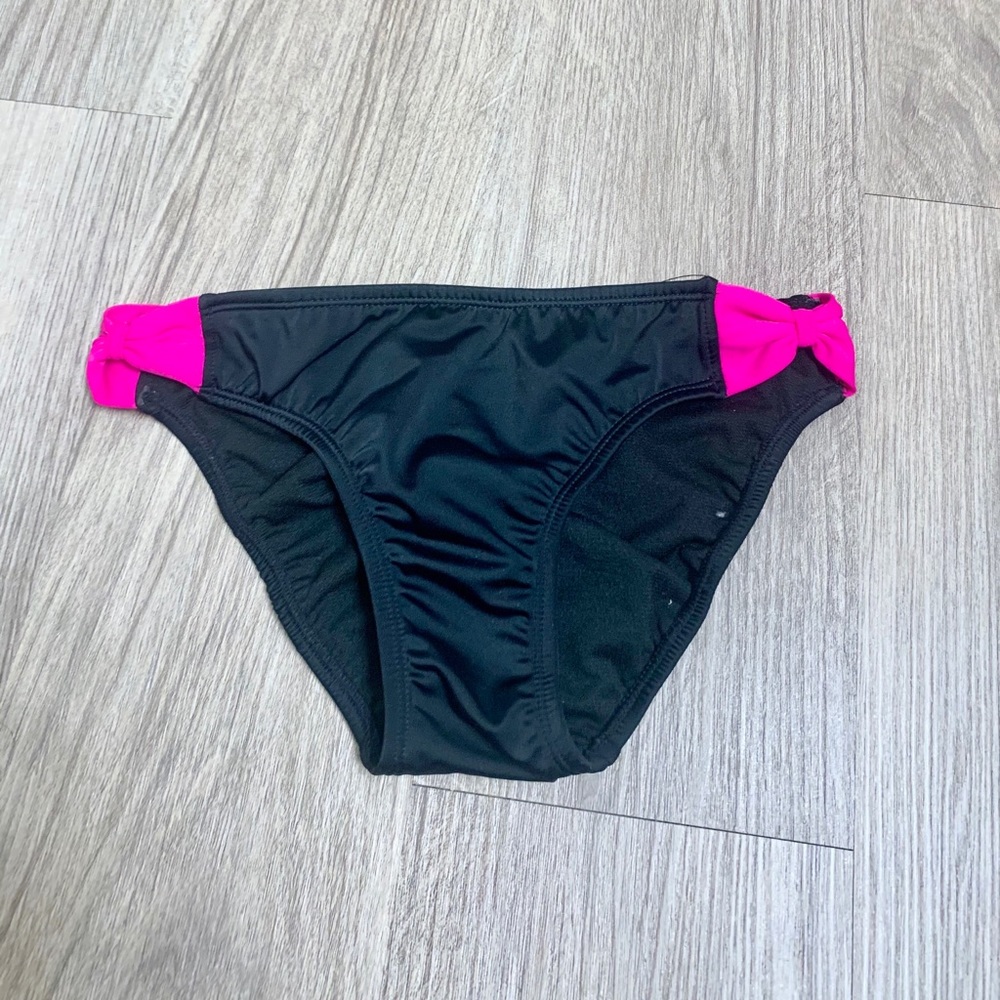 Black bikini bottom with side bows XS
